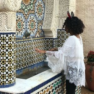 Beautiful White Lacey Shirt